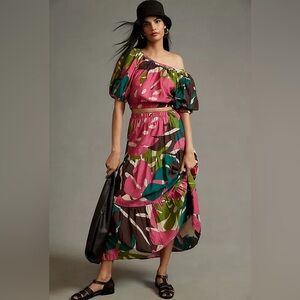 Velvet by Graham and Spencer Crop Blouse and Maxi Skirt Set Size Small